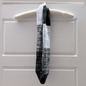 Black, Gray, and White Infinity Scarf